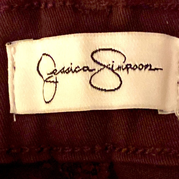 Jessica Simpson High Rise Skinny Ankle Wine Tasting Size 12 - Picture 5 of 8